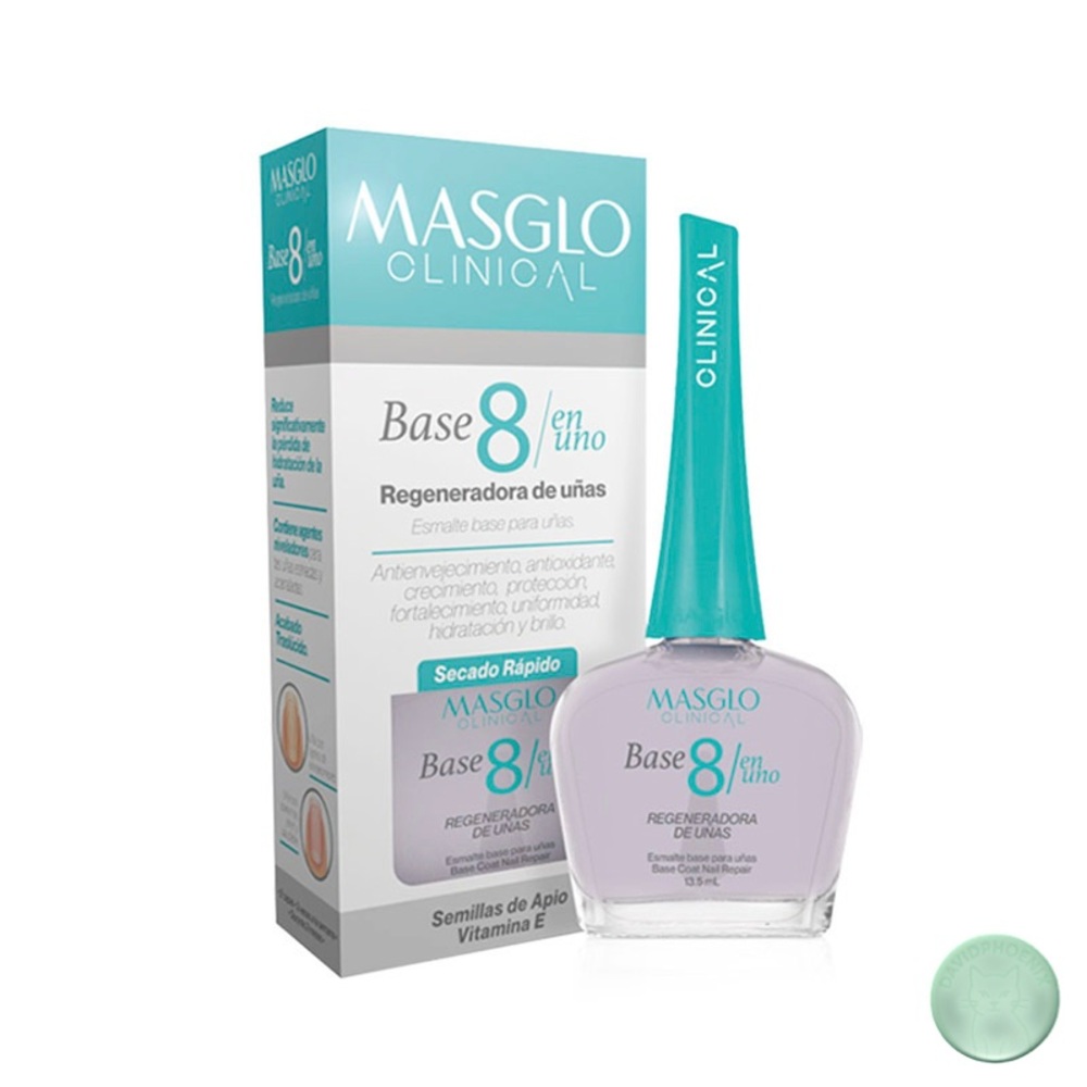 Masglo Clinical Base 8 en 1 – Regeneradora de Uñas- Nail Repair Treatment 13.5ml